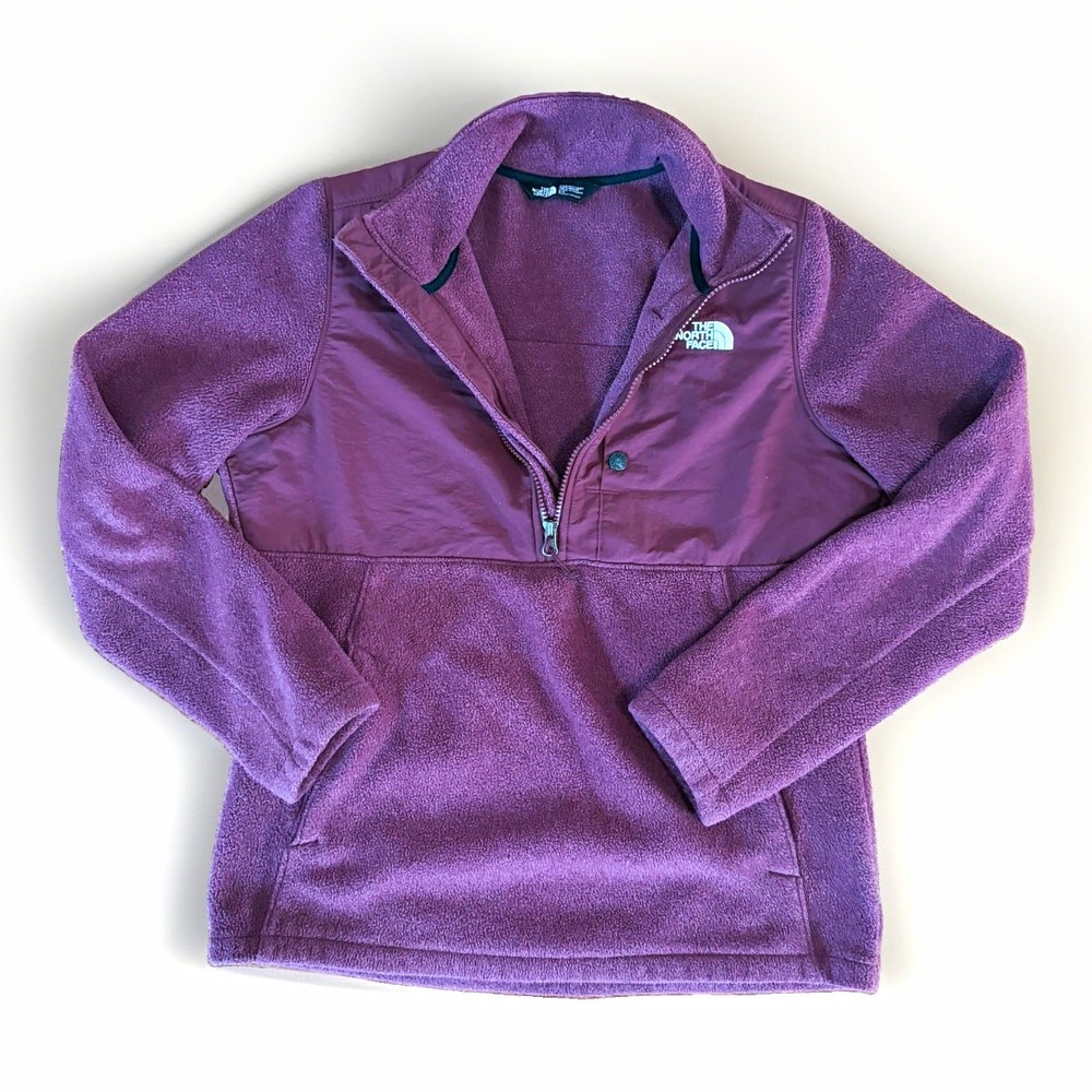 The North Face Women's Fleece 1/4 Zip Mock Neck Pullover Burgundy, M